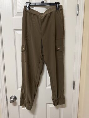 Chico's Black Label Olive Utility Jogger Pants